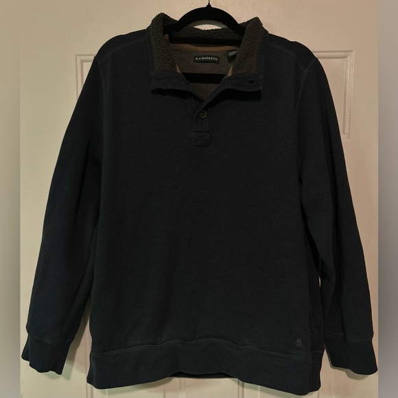 G.H. BASS CO Men's Navy Blue‎ Fleece Lined Button Sherpa Collar Sweatshirt SZ XL - Picture 2 of 16